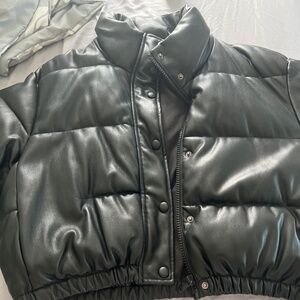 Faux leather Zara puffer